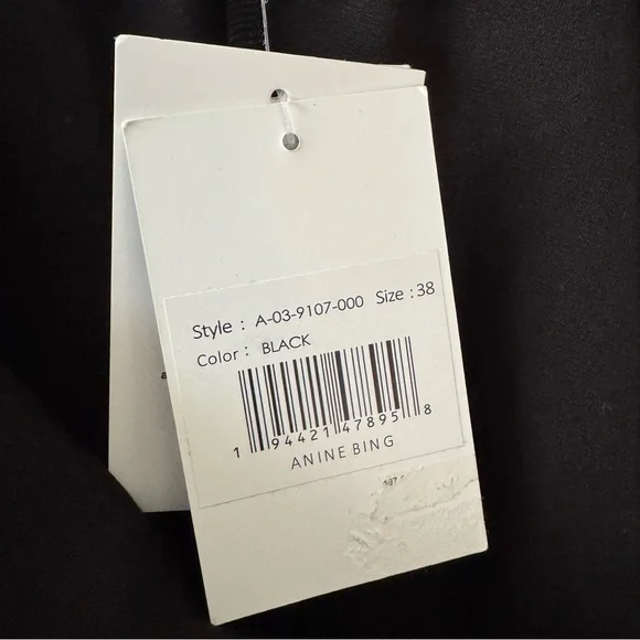 Anine Bing West Pant in Black Size 38 - Picture 5 of 7